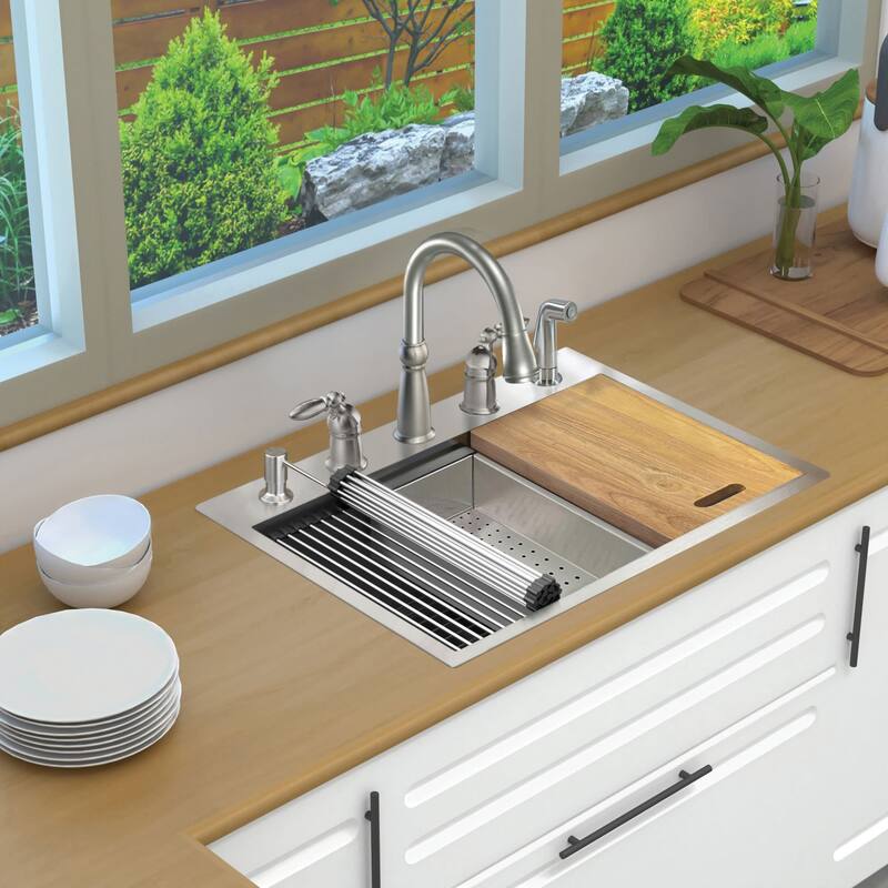 Transolid KWSST302210-5 30" Drop In Single Basin Stainless Steel - Stainless