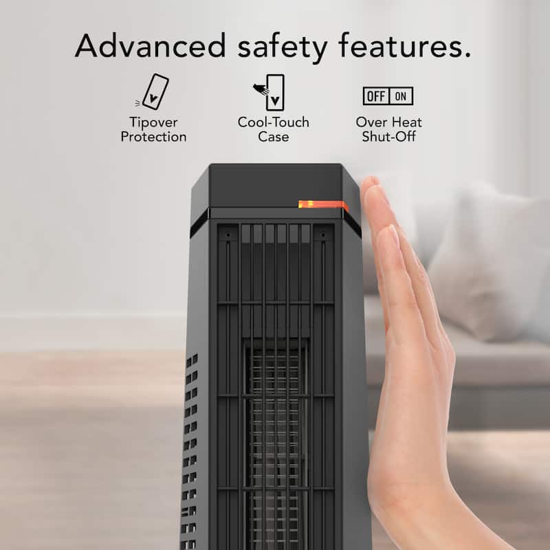 Vornado Rise 20H Whole Room Tower Heater for Home, Advanced Safety