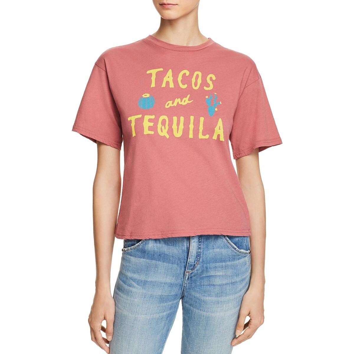 Shop Michelle By Comune Womens Tacos And Tequila Graphic T Shirt Crew Neck Red L Overstock 30607838