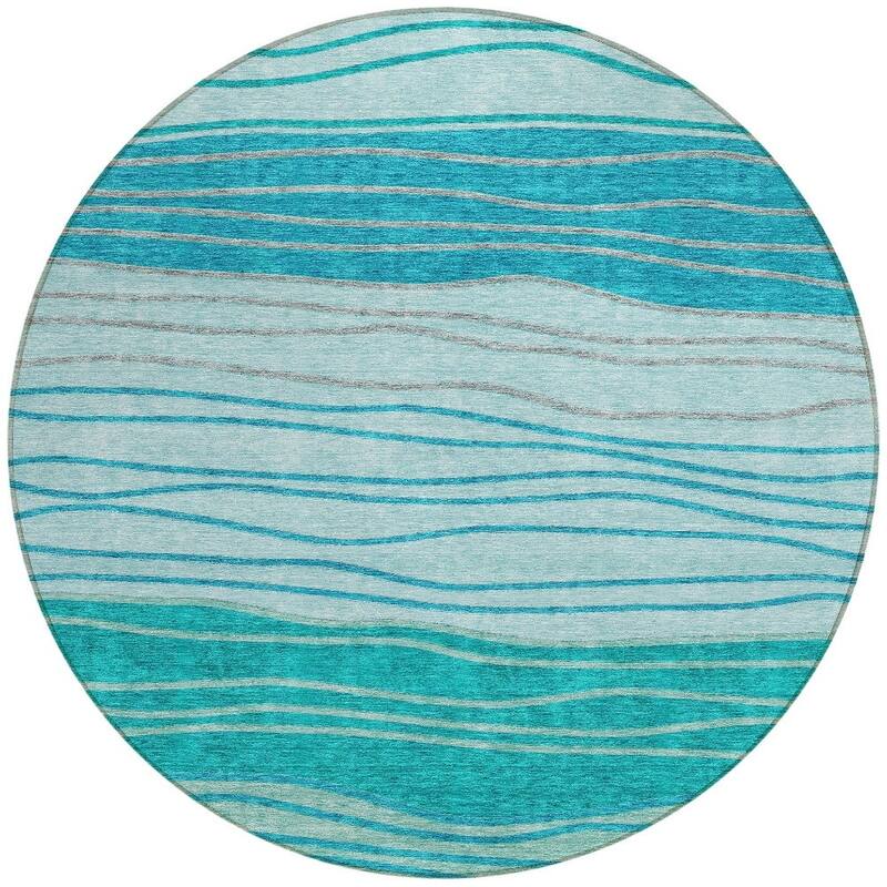 HomeRoots Striped Transitional Rectangle Outdoor Rug