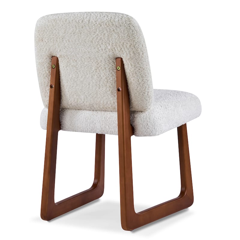 Christopher Knight Home - Modern Upholstered Dining Chair Set with Curved Wooden Legs