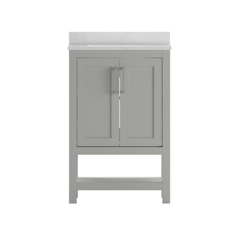 Bathroom Vanity with Undermount Sink and Open Storage Shelf