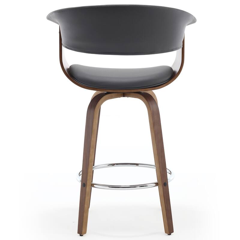 Modern Swivel Bar Stools Upholstered Counter Height Stools, Set of 2
