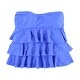 preview thumbnail 3 of 3, Island Escape Womens Tiered Bandeau Swim Top, Blue, 8