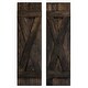 preview thumbnail 5 of 6, X Board & Batten Exterior Shutters Pair 36" - Slat Black
