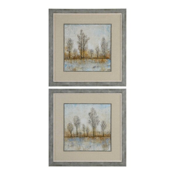 Shop Uttermost 33674 40 X 40 Quiet Nature 2 Panel Framed Reclaimed Wood Wall Art Set By Grace Feyock Overstock 22911158