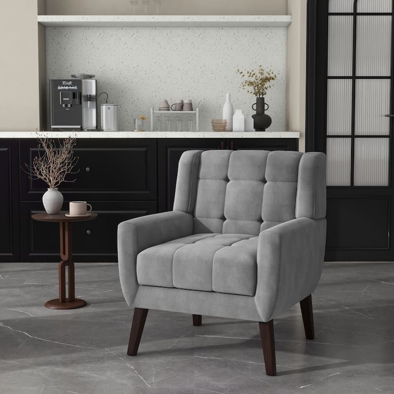 Tufted Upholstered Accent Armchair
