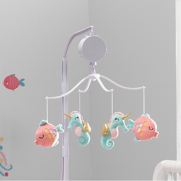 Shop Bedtime Originals Ocean Mist Pink Aqua Seahorse Fish Musical