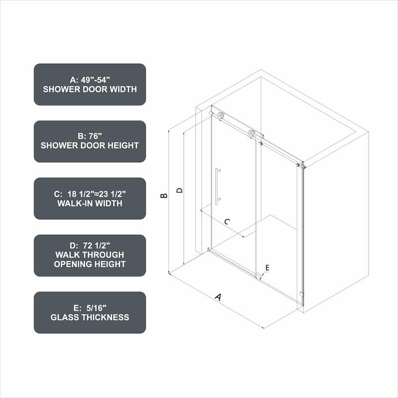 Frameless one fixed and one shifted Shower Door