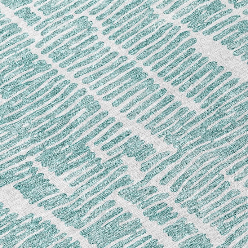 Machine Washable Indoor/ Outdoor Chantille Modern Abstract Rug