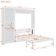 preview thumbnail 9 of 12, Full Size Foldable Wall Bed with Storage Shelves and Cabinet Design Ideal for Guest Rooms or Home Offices