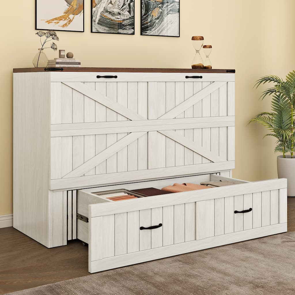 Murphy Bed Chest with Built-In Charger