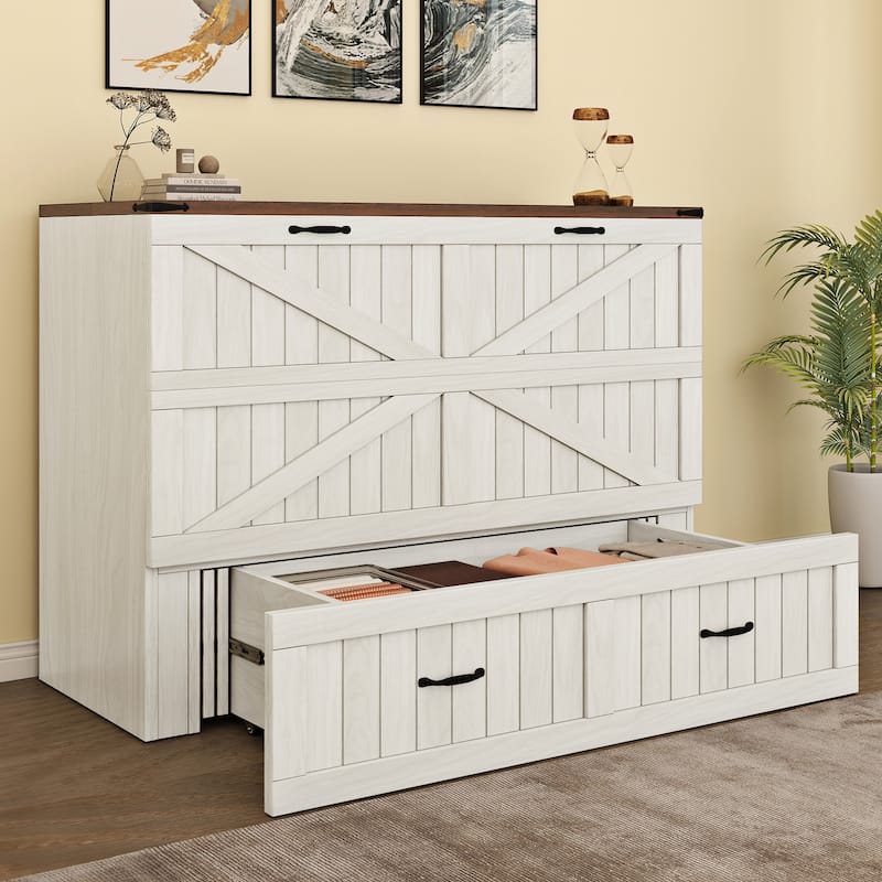 Murphy Bed Chest with Built-In Charger