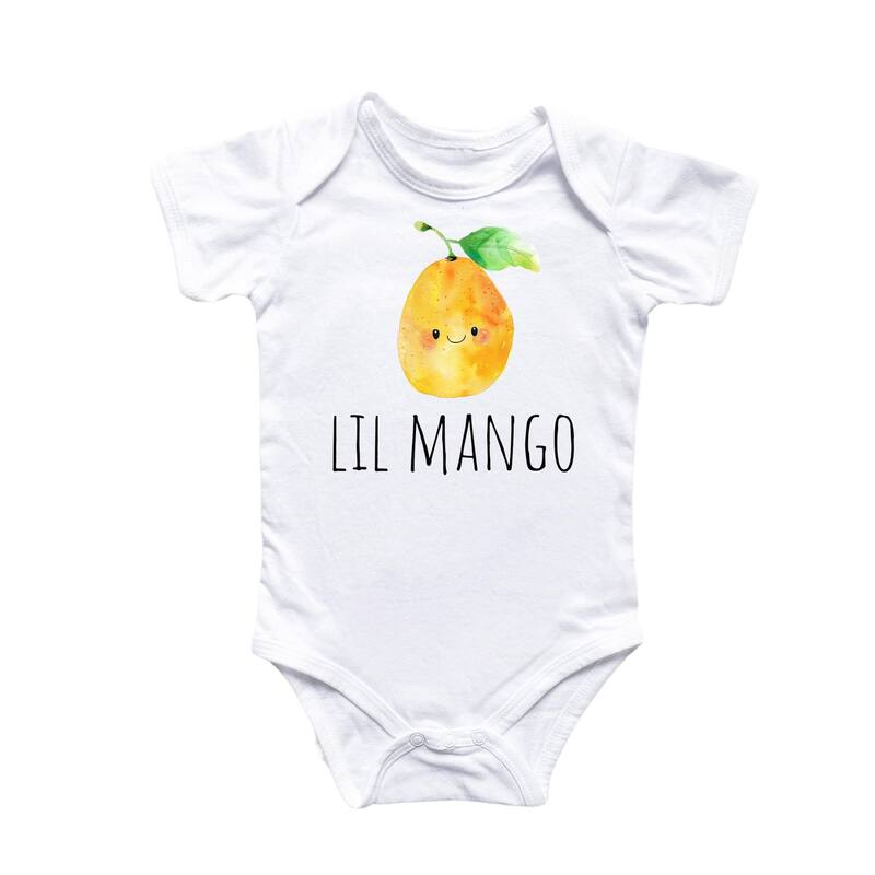 Little Mango Fruit - Baby Boy Girl Clothes Infant Bodysuit Funny Cute Newborn - Natural - Newborn