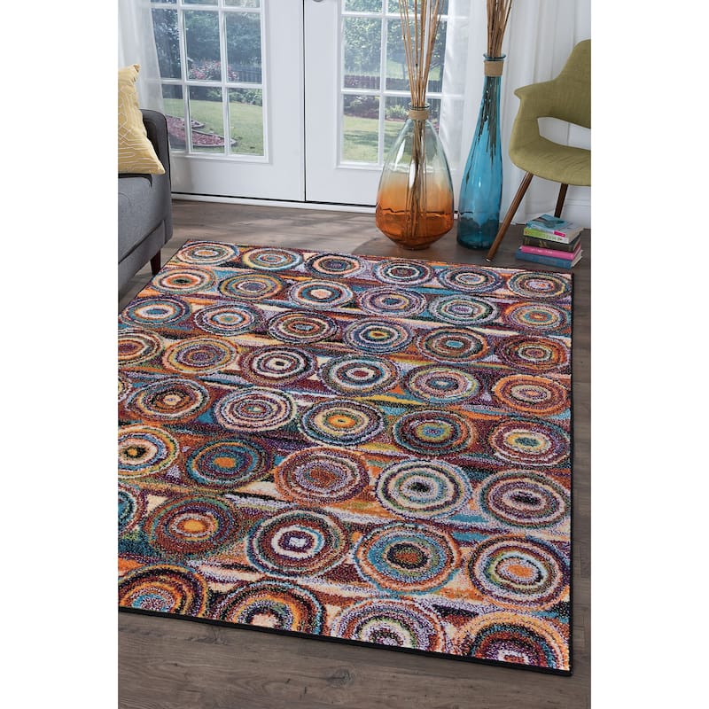 Rhapsody Modern & Contemporary Abstract Indoor Area Rug - 7'10'' x 10'3'' - Multi-Color