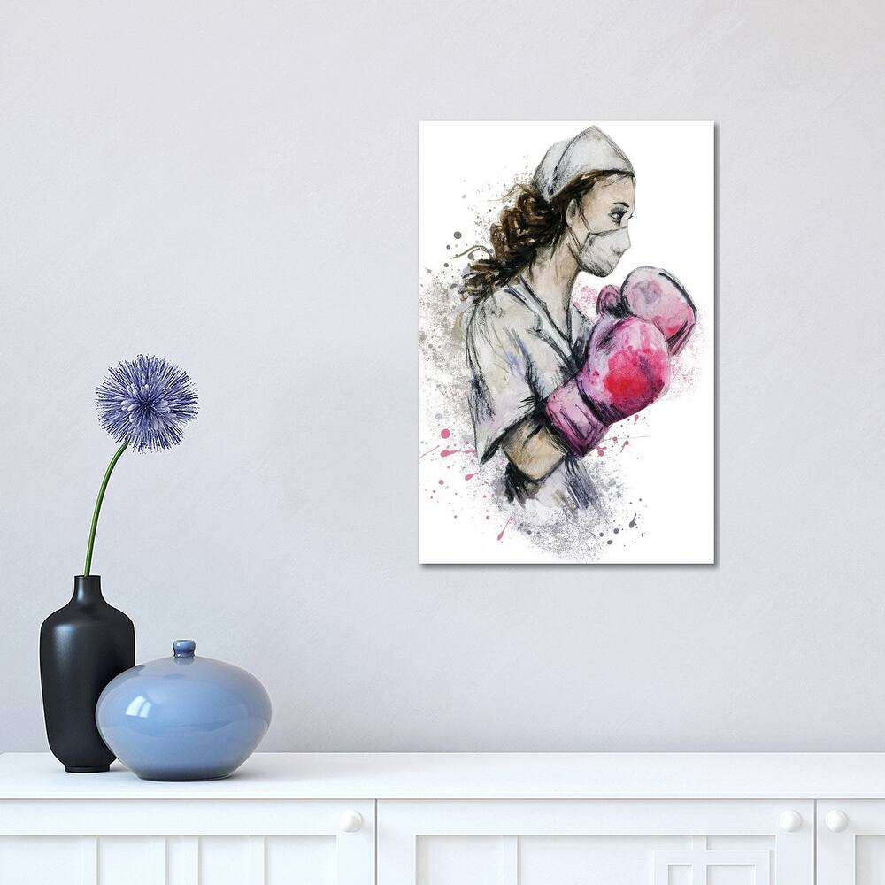 iCanvas "Fighting Nurse II" by Ephrazy Graphics Canvas Print