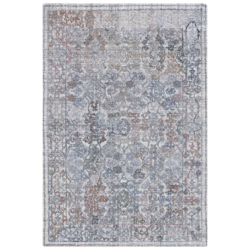 SAFAVIEH Handmade Marquee Aryn Stripe Modern Rug - 4' x 6' - Rust/Grey