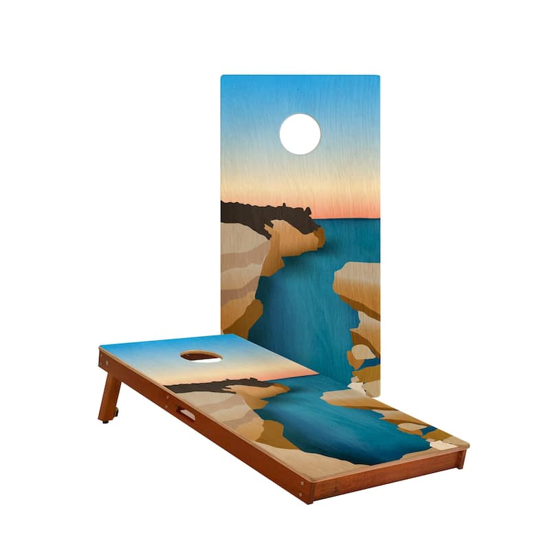 Pictured Rocks National Park All-Weather Cornhole Boards - Resin Bags - Add Carrying Case