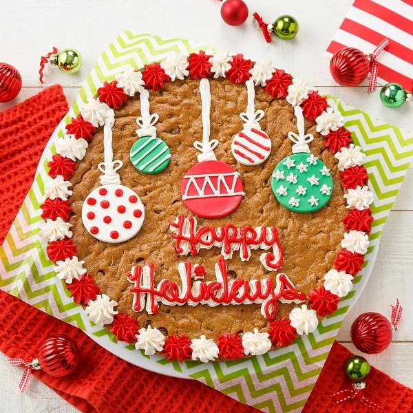 Mrs. Fields 12" Holiday Ornament Cookie Cake. Opens flyout.