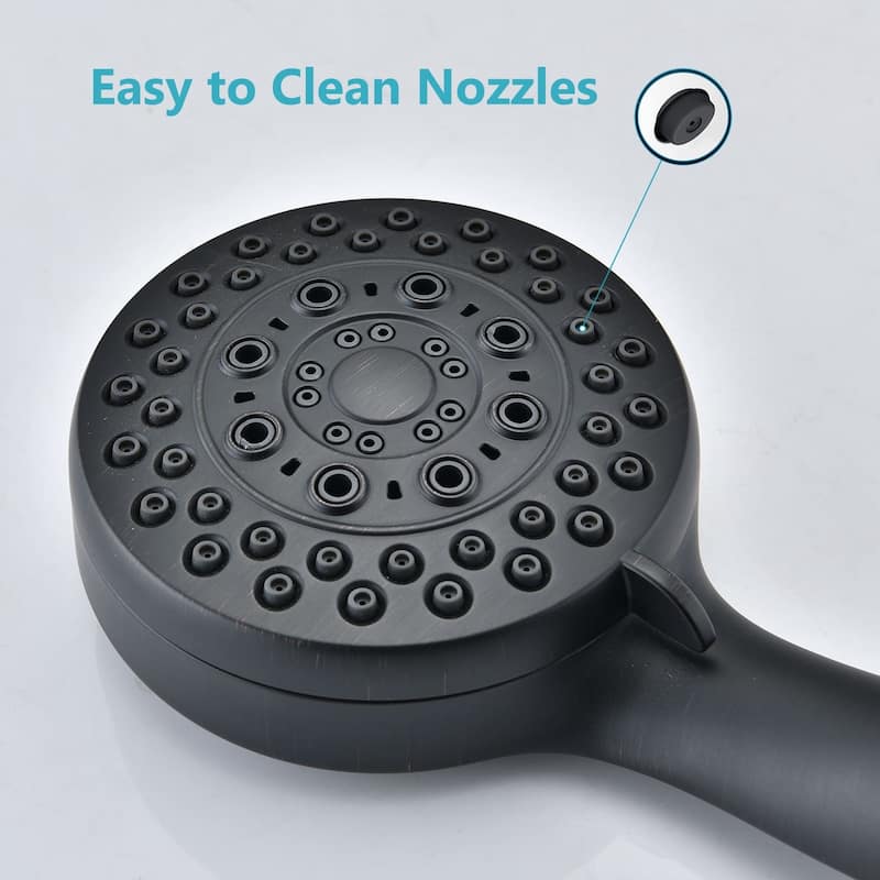 High Pressure Handheld Shower Head 5 Mode Settings Showerhead 3.5" Showerhead Set with 59 Inch Hose and Adjustable Bracket