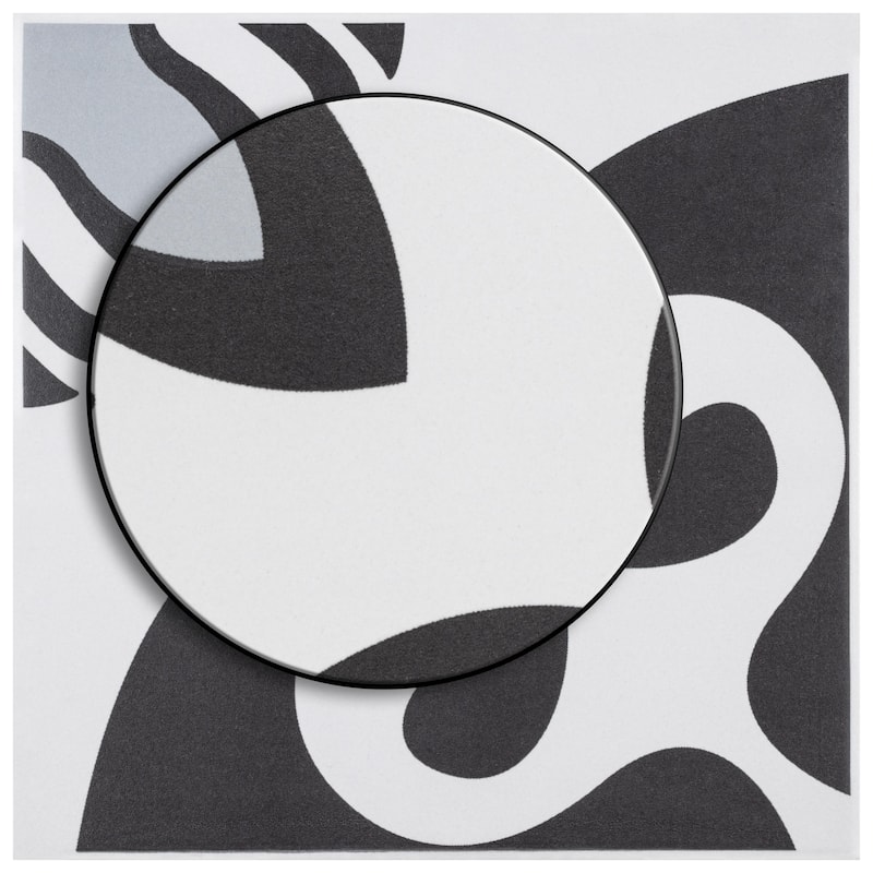 Merola Tile Tierra White 7-3/4" x 7-3/4" Ceramic Floor and Wall Tile