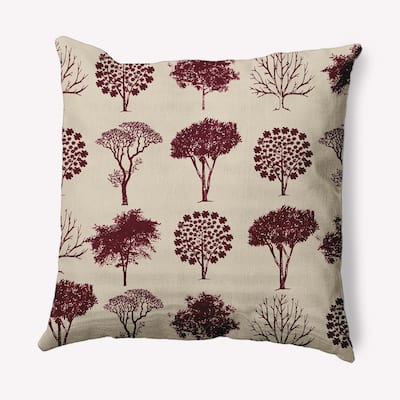 Field of Trees Decorative Throw Pillow