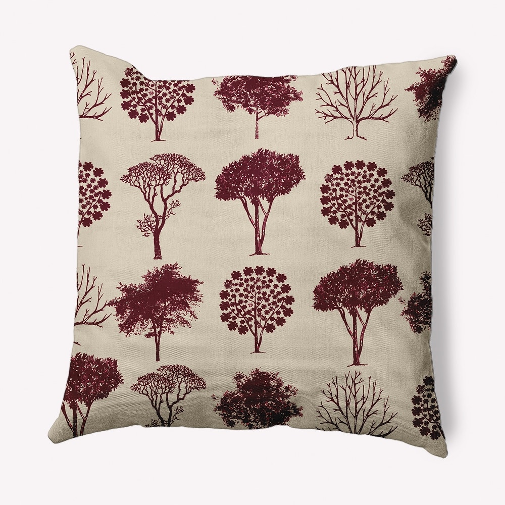 Field of Trees Decorative Throw Pillow