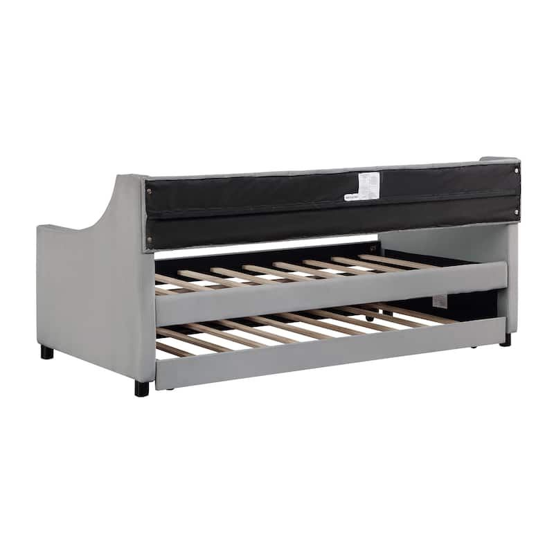 Twin Size Upholstered Daybed with Trundle