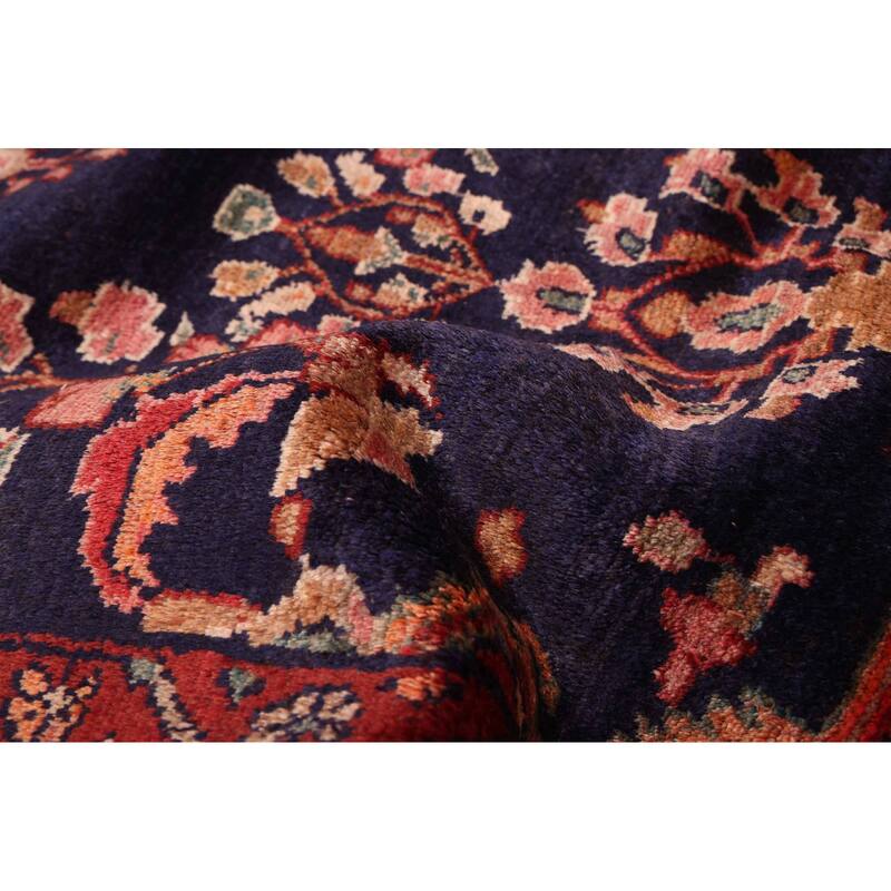 ECARPETGALLERY Hand-knotted Andelz Dark Navy Wool Rug - 3'6 x 11'9