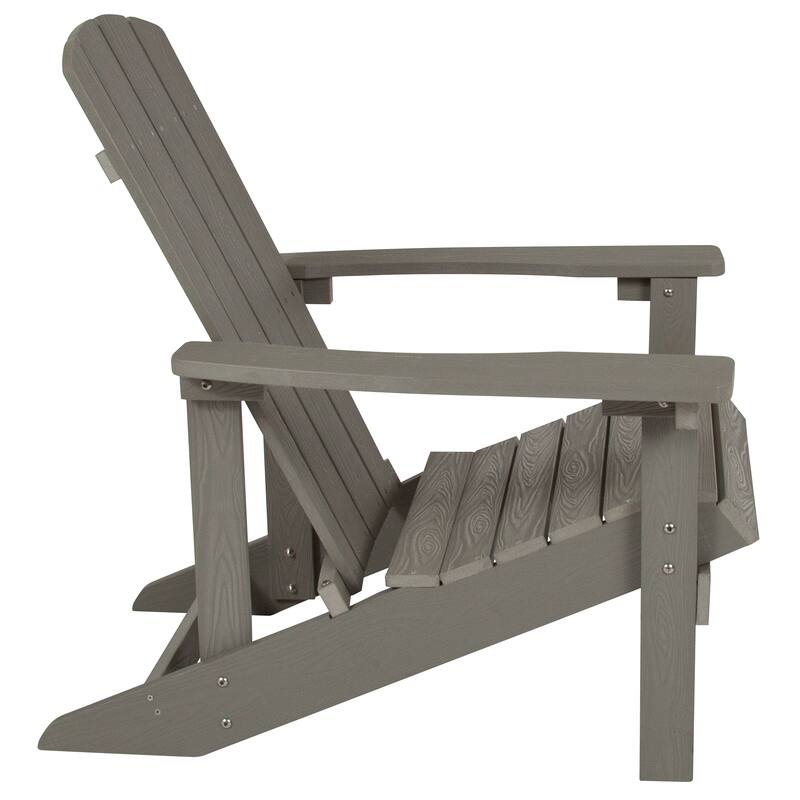 Star and Moon Fire Pit with Mesh Cover & 4 Poly Resin Adirondack Chairs