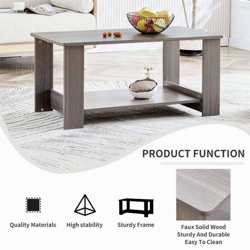 Double Layered Coffee Table Suitable for Living Room
