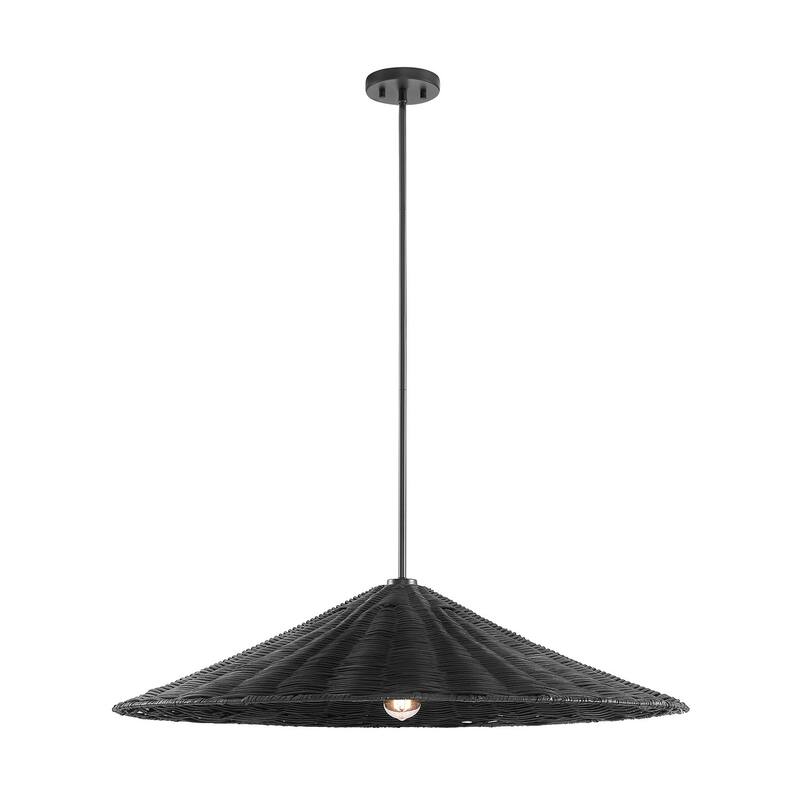 Trade Winds Lighting 1-Light Wicker Pendant