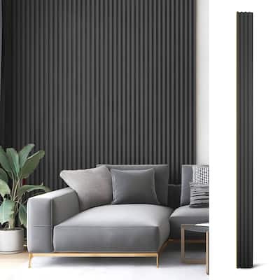 Art3d 96'' x 6'' Slat Wall Panels,WPC Acoustic Wall Paneling, 8pcs,32 sqft