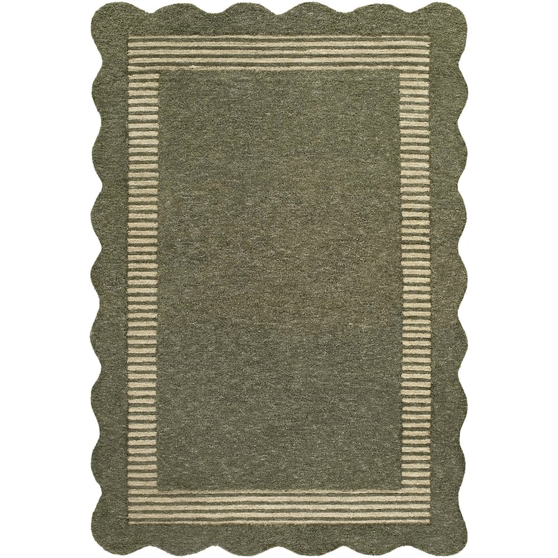 Livabliss Scalloped Modern & Contemporary Area Rug