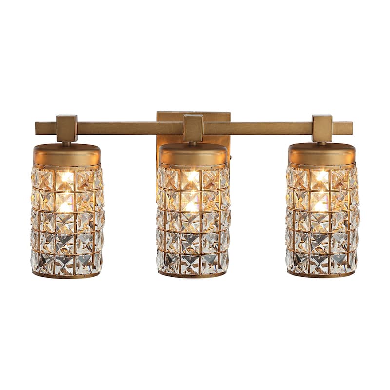 3-Light Brushed Gold Modern/Contemporary Wall Sconce - 20.08 inches Lx 6.3 inches W x 9.69 inches H