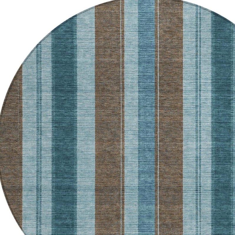 HomeRoots Striped Transitional Rectangle Outdoor Rug