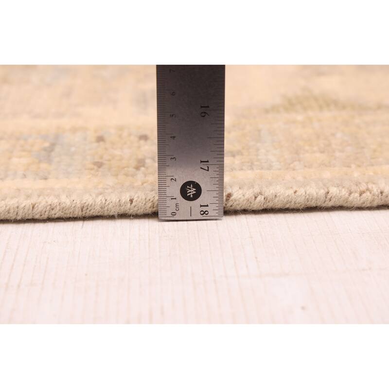 ECARPETGALLERY Hand-knotted Kavya Oushak Light Grey Wool Rug - 5'11 x 8'10