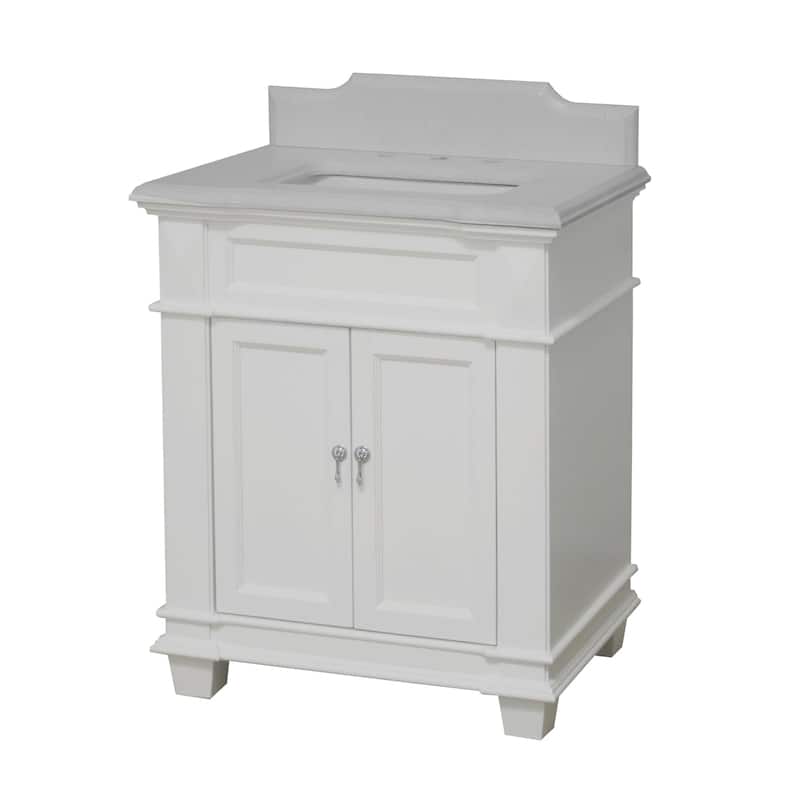 KitchenBathCollection Elizabeth 30" Bathroom Vanity with Quartz Top