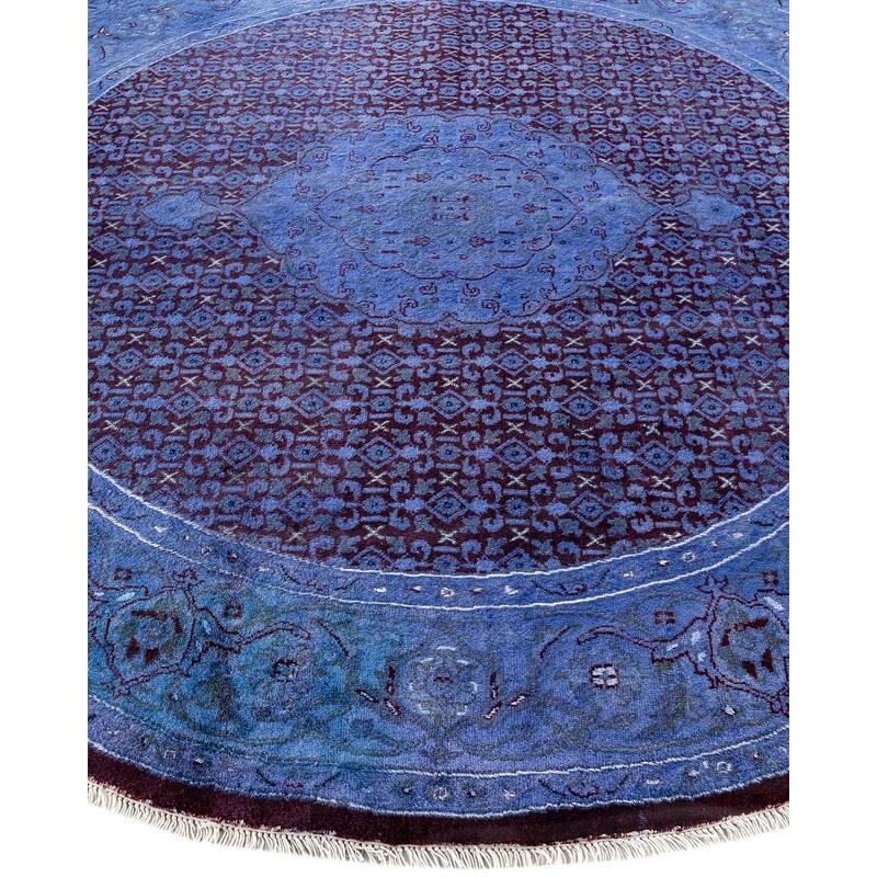Fine Vibrance, One-of-a-Kind Hand-Knotted Area Rug - Gray, 6' 1" x 6' 3" - 6' 1" x 6' 3"