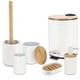 preview thumbnail 23 of 63, Bathroom Accessories with Natural Accents, Modern 6-piece Set