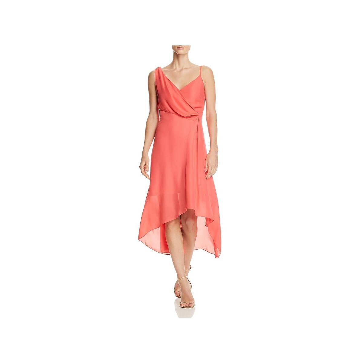 coral cocktail dress