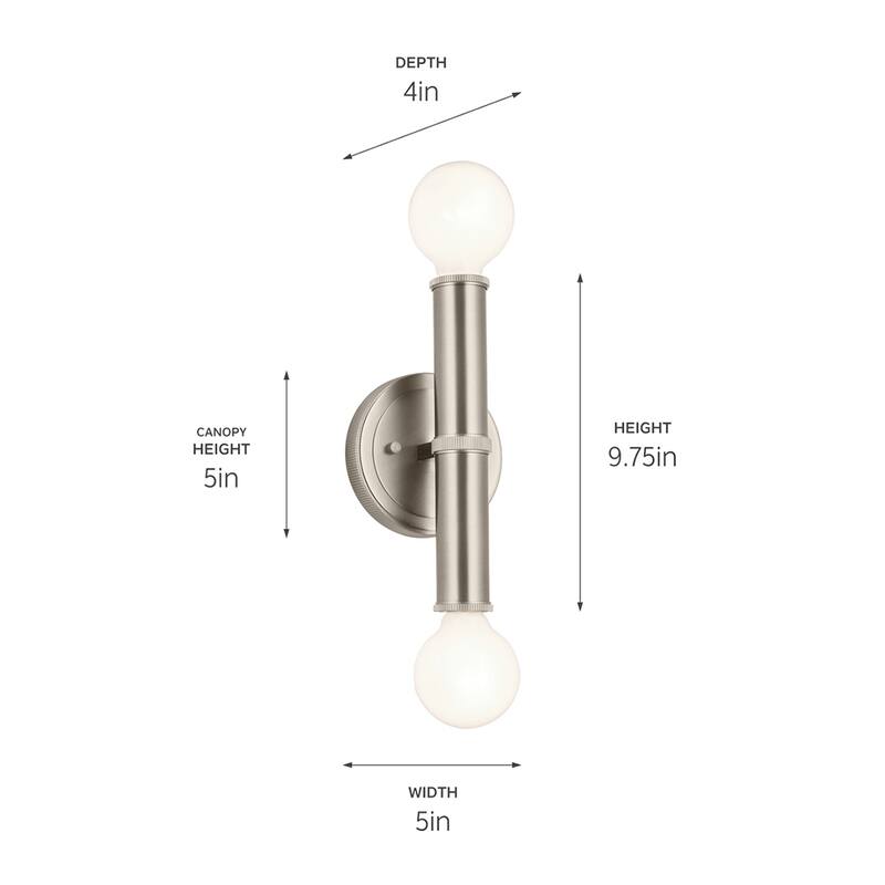 Kichler Lighting Torche 9.75 in. 2-Light Wall Sconce