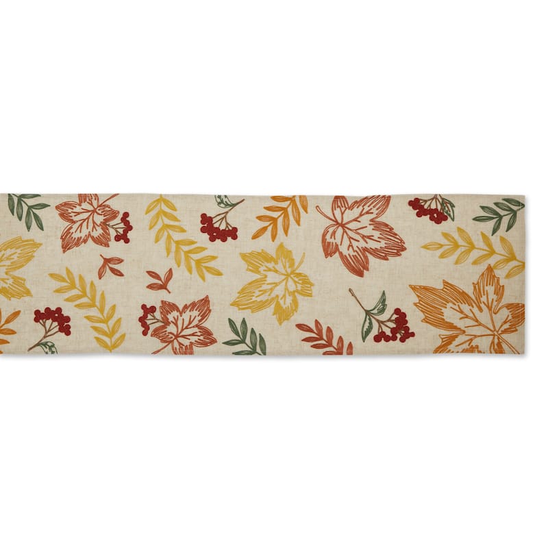 DII Embroidered Table Runner 14x70