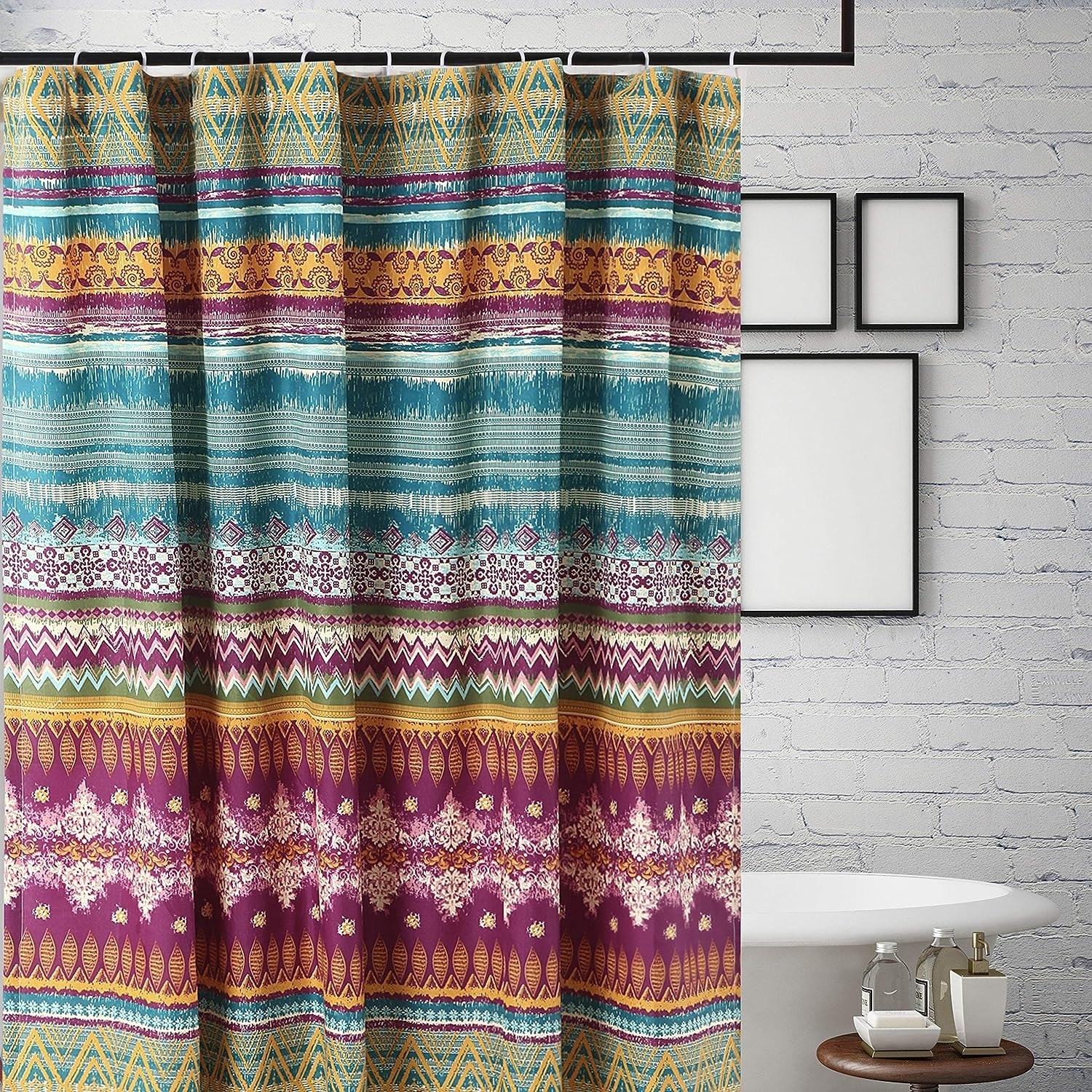 как выглядит Greenland Home Fashions Southwest 72-inch Shower Curtain фото