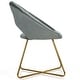 preview thumbnail 26 of 28, Costway Modern Velvet Accent Chair Upholstered Vanity Chair w/Golden - See Details