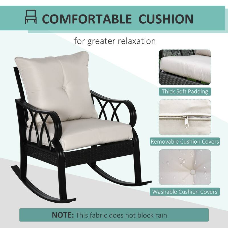 Outstanding Outdoor Wicker Rocking Chair for Relaxation and Enjoyment