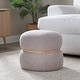 preview thumbnail 13 of 21, Carson Carrington Lena Pouf Ottoman with Natural Wood Accent