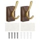 preview thumbnail 1 of 7, Wood Wall Self Adhesive Hooks Towel Hanger Bracket Heavy Duty Hook for Bedroom Kitchen Coat Robe