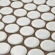 SomerTile 12x12.63-inch Penny Glossy White Porcelain Mosaic Floor and Wall Tile (10 tiles/10.74 sqft.) - Thumbnail 8