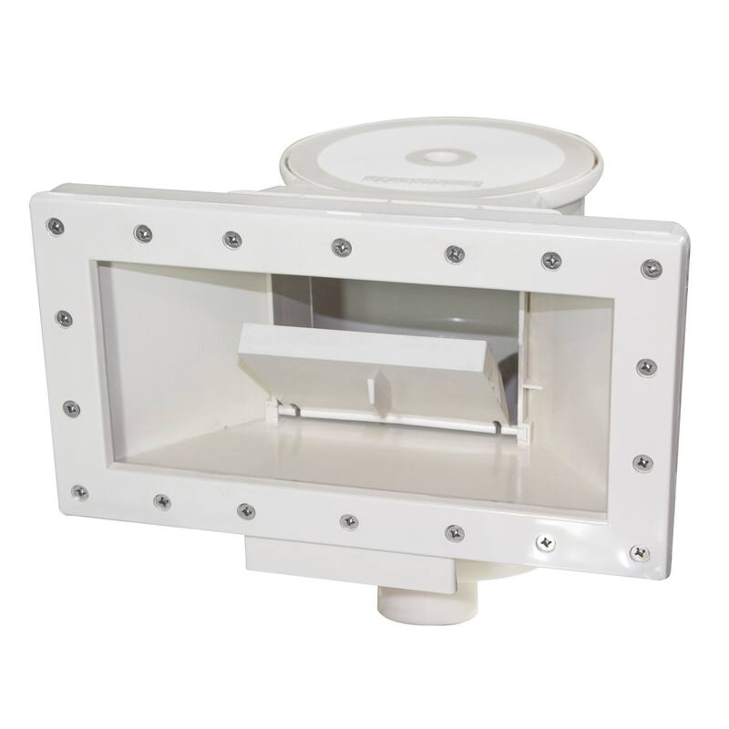 14 White HydroTools Wide-Mouth Support Wall Skimmer for Swimming Pool